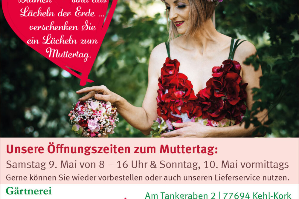 Sonderöffnungszeit an Muttertag